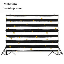 Mehofoto Black and White Stripe Backdrop Little Star Photo Background for Photography Studio Wedding Birthday Banner Custom 839 2024 - buy cheap