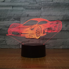Luces Led con Control remoto para coche deportivo, accesorios de iluminación 3d, coloridos, creativos, para dormitorio de niños 2024 - compra barato