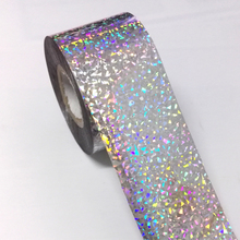 1Roll 120M*4CM Holographic Nail Transfer Foils Laser Silver Cat's Eye Nail Art Stickers Manicure Water Transfer Foils  JH12 2024 - buy cheap