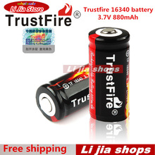Trustfire-batería de litio recargable, 16340 V, 3,7 mAh, para linterna LED/bolígrafo láser, 4 unids/lote, Envío Gratis 2024 - compra barato