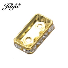 JUYA-Cuentas sueltas de aleación de oro, 15,4x8,5mm, barra espaciadora de dos agujeros, 25 uds., venta al por mayor, PR0031 2024 - compra barato