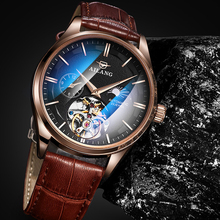 Top Brand Men Watches Automatic Mechanical Watch Tourbillon Sport Clock Leather Casual Business Wrist Watch Gold Relojes Hombre 2024 - buy cheap
