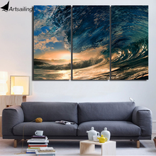 HD Printed 3 piece canvas art ocean wave painting  canvas pictures for living room canvas prints Free shipping/NY-5742 2024 - buy cheap