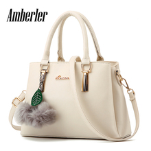 Amberler Women Handbag High Quality Ladies PU Leather Handbags Shoulder Bag Famous Designer Large Capacity Big Female Tote Bags 2024 - buy cheap