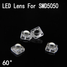 1000 unids lente LED 60 grados para 0.5 W smd5050 7.6*7.6mm lente óptica convexa alta calidad Reflectores colimador envío libre 2024 - compra barato
