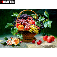 HOMFUN-pintura de diamante 5D DIY "Flor de fruta", bordado 3D, regalo de punto de Cruz, decoración del hogar, A01730 2024 - compra barato