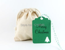 Christmas Gift Tags Etiquetas Verdes com Árvore de Natal, personalizado Etiquetas Do Natal, Árvore de desejos 2024 - compre barato