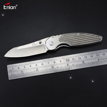 ENLAN-cuchillo plegable de M08-2, hoja de 8Cr13Mov, mango de acero inoxidable, supervivencia, caza, carpintería, cuchillo de bolsillo multiedc 2024 - compra barato