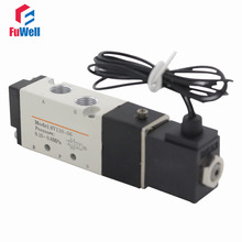 Válvula de ar pt 4v110-06 dc24v, válvula de controle solenoide 1/8 ", válvula pneumática inteligente, 5 portas, 2 posições, válvula solenoide para sistemas de ar 2024 - compre barato