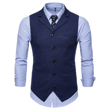 Vests Men New Autumn 2019 Suits with Single-breasted Collars and Men's Casual Waistcoats 2024 - buy cheap