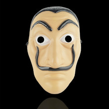 Mascarilla facial De La Casa De Papel para hombre y mujer, máscara De Dalí para Halloween, Carnaval, 10 unids/lote 2024 - compra barato