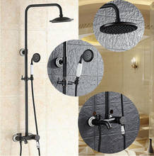 Bathroom Shower Set Black Bronze Single Handle Fashion Bath Shower Mixer with Handheld Shower Porcelain ZR61 2024 - buy cheap