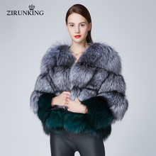 ZIRUNKING-abrigos de piel de zorro auténtica para mujer, chaqueta de piel de zorro Natural, cálida, gruesa, ropa de moda, ZC1861 2024 - compra barato