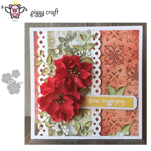 Piggy craft corte de metal morrer molde 2019 novo 3 pçs flores scrapbook papel ofício álbum cartão perfurador faca cortador arte morrer 2024 - compre barato