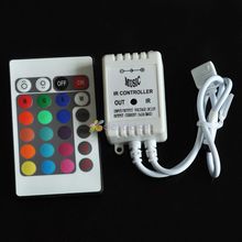 DC12V 24V 6A/2CH Music Sound RGB LED Controller with 24-Key IR Remote 2024 - buy cheap