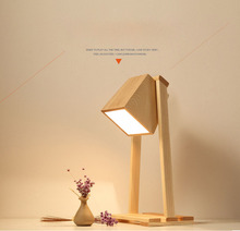 Lámpara de mesa Simple de madera, lámpara de mesa creativa de oficina, lámpara de mesa minimalista moderna nórdica, lámpara de mesa moderna para el hogar, dormitorio, sala de estudio 2024 - compra barato