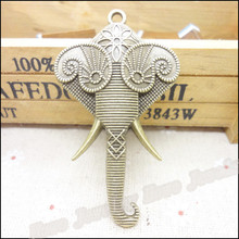 Wholesale 6 pcs Vintage Charms Elephants Pendant Antique bronze Fit Bracelets Necklace DIY Metal Jewelry Making 2024 - buy cheap