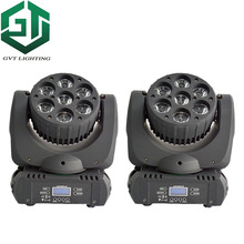 2 pcs 7x12 W RGBW 4in1 China LEVOU movendo Feixe de luz cabeça 7x12 W Led moving head light com Cree lâmpada de Controle DMX512 9/16 Canais 2024 - compre barato