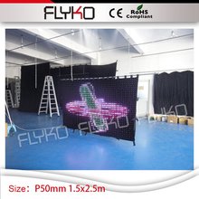 P50MM 1.5m high*2.5m width flexible indoor soft led video curtain christmas decor 2024 - buy cheap