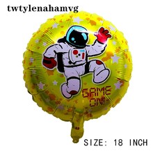 Bola de papel de aluminio de astronauta del espacio exterior, globo de fiesta de feliz cumpleaños para niños, decorar Planeta, explorar socio, vacaciones 2024 - compra barato