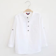 Новая рубашка с длинными рукавами, весенне-Осенняя детская одежда для мальчиков, белые рубашки, рубашка для мальчиков 3-13 лет, повседневная одежда для мальчиков, От 10 до 12 лет 2024 - купить недорого