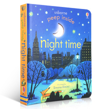 Peep-livros ilustrados para bebês com aba 3d, educativo, tempo noturno, em inglês, presente para a primeira infância, livro de leitura para crianças 2024 - compre barato