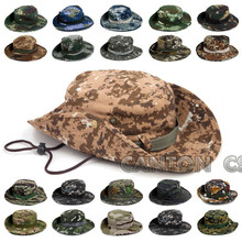 Tactical Airsoft Camouflage Boonie Hats Army Cadet Military Cap Summer Outdoor Camping Hiking man's Round Fishing Huing Hat 2024 - buy cheap