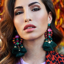 FASHIONSNOOPS Oorbellen Tassel Earrings For Women Female Statement Fashion Jewelry Vintage Bohemian Drop Earrings Gifts 2024 - buy cheap