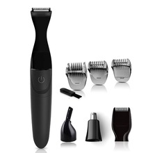 4in1 nose hair trimmer beard trimer men eyebrow face,stubble, nose trimmer ear cleaner machine hair removal AA battery powered 2024 - buy cheap