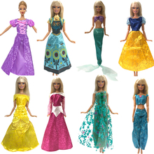 NK 5 комплектов случайный наряд для куклы принцессы сказочное свадебное платье наряд для куклы Барби лучший подарок для девочек для косплея 2024 - купить недорого