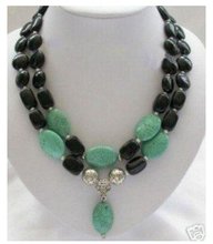 Charming Genuine Black Onyx Turquoises Pendant Necklace Fashion Free shipping 2024 - buy cheap