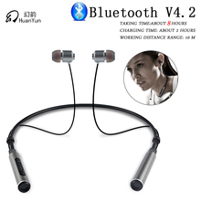 HuanYun Bluetooth Earphone Wireless Neckband Sport Stereo Bass Running Portable Magnetic Bluetooth Headphone Headset With Mic 2024 - buy cheap