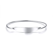 Brazalete con grabado Simple para mujer, pulsera con nombre grabado, amor, hermanas, mejores amigos, regalos 2024 - compra barato