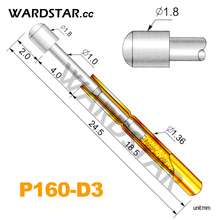 100pcs P160-D3 Dia 1.8mm Spring Test Probes Pogo Pin Length 24.5mm (Stroke Spring Froce:140g) 2024 - buy cheap