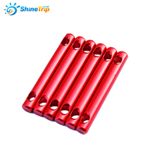 Tent Accessories (100 pcs) 2 Holes Aluminum Alloy Rod Camping Tent Wind stopper Rope Adjuster Buckle Tentorial Wigwam Buckle 2024 - buy cheap