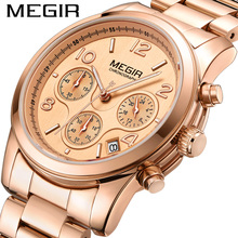 Fashion Megir Top Brand Luxury Quartz Women Relogio Feminino Sport Ladies Lovers Watch Clock Chronograph Wrist Watches For Girl 2024 - buy cheap