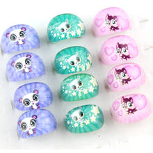 100pcs lovely animation cartoon Children/Kids Cartoon Squirrel Acrylic Lucite Resin Rings Free Shipping 2024 - buy cheap