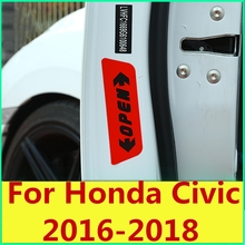 Door open warning reflective stickers reflective car luminous open door warning For Honda Civic 2016-2018 10th Gen Sedan 2024 - buy cheap