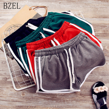 Bzel calças de pijama femininas para verão, calções de algodão para mulheres soltos, com cintura elástica, plus size, calças de moletom para meninas 2024 - compre barato