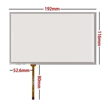 10 pcs/lot New 8 inch resistance touch screen 192*116 192MM*116MM for car dvd gps 2024 - buy cheap