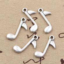 30pcs Charms Musical Note 23x13mm Antique Bronze Silver Color Pendants Making DIY Handmade Tibetan Bronze Silver Color Jewelry 2024 - buy cheap