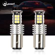 NLpearl 2x 6W Signal Lamp 1157 BAY15D Led P21/5W LED Bulbs 24 3030 SMD For Auto Brake Lights Stop Tail Lamp Red Amber White 12V 2024 - buy cheap