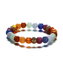 1 pcs Fashion Style 7 Chakra Healing Beaded Bracelet Natural Lava Stone Diffuser Bracelet Jewelry armbanden voor vrouwen 2024 - buy cheap