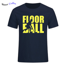 Новый круглый воротник Floorball 100% хлопок принт футболка мужская Новинка уличная футболка дизайн Camiseta Бесплатная доставка 2024 - купить недорого