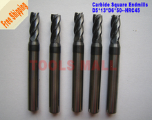 5pcs  D5mm Tungsten Carbide Square End mill Four Flutes  HRC45  Milling cutters  CNC Spiral Router bits CNC tools 2024 - buy cheap