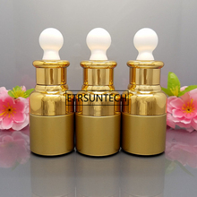 Glass 20ml gold Essential Oil Bottle Dropper Pot Women Cosmetic Container F1483 2024 - buy cheap