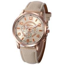 Новинка 2020, роскошные женские кварцевые аналоговые часы Geneva из искусственной кожи, женские повседневные наручные часы, женские часы #77 2024 - купить недорого