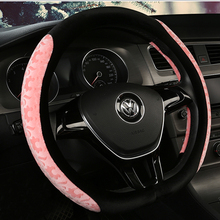 D Shape Leather Car Steering Wheel Cover Four Seasons Steering Wheel Hubs for VW GOLF 7 8 2015 POLO JATTA Interior Accessories 2024 - buy cheap