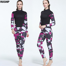 3MM Neoprene High Quality Women Diving Suit Wetsuit Color Stitching Surf Equipment Jellyfish Clothing Long-Sleeved Piece Fitted 2024 - buy cheap