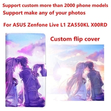 Del teléfono de DIY bolso personalizado foto de la PU de cuero de la cubierta del tirón del caso para el ASUS Zenfone en L1 ZA550KL X00RD 2024 - compra barato